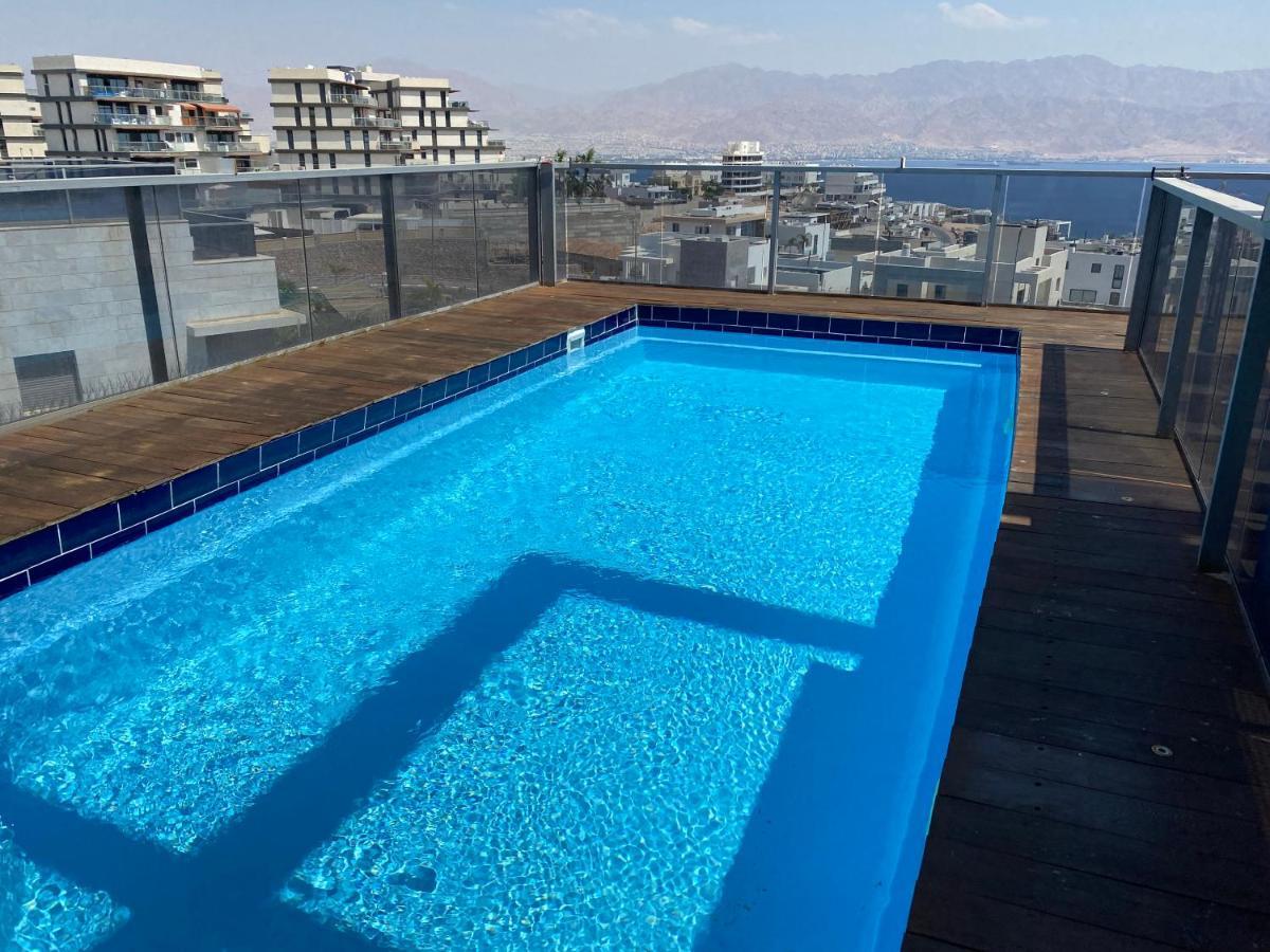 Stunning Penthouse With Sea Views And Private Heated Pool Apartment Ейлат Екстериор снимка